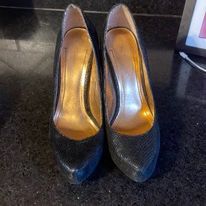 Great pair of black platform heels.